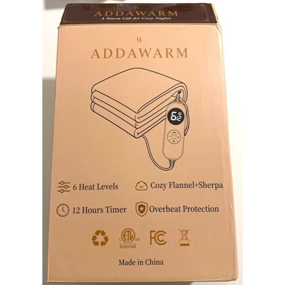 Heated Blanket Twin 62x84 Inch Auto-Off